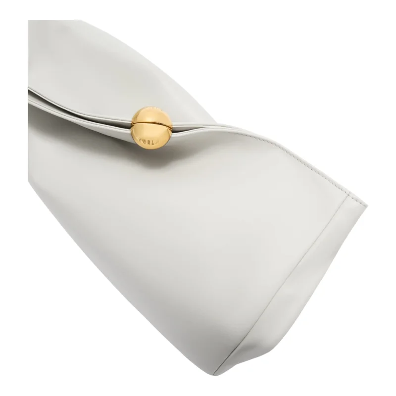 Furla White Sfera Soft Clutch M for Women | Best Price UAE
